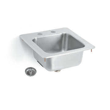 Vollrath 1554-C Stainless Steel Drop-In Sink, 15" x 15", Silver - Default Title