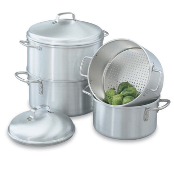 Vollrath Wear-Ever Aluminum Steamer Set, Silver - 5 qt.