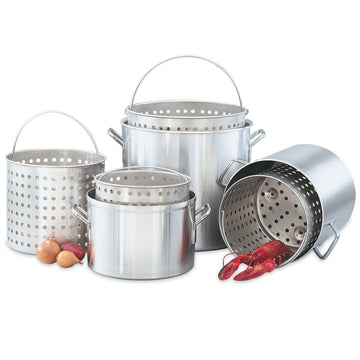 Vollrath Wear-Ever Aluminum Boiler Set, Silver - 80 qt.