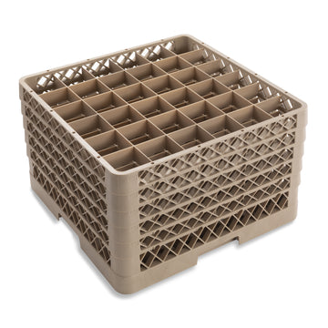 Vollrath TR7CCCCC Traex Copolymer Plastic Glass Rack, Full Size - Beige