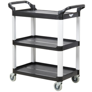 Vollrath Plastic Utility Cart, 19 7/8" x 40 1/4" - Black