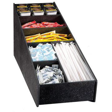 Vollrath LDS-3 Plastic Condiment Organizer, 7 1/4" Wide, Black - Default Title