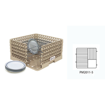 Vollrath PM2011-5 Traex Copolymer Plastic Plate Rack, Full Size - Beige
