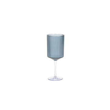 Front of the House Gatsby SAN Plastic Wine Glass, 12 oz., 12/Pack - Blue