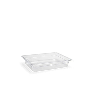 Front of the House Drinkwise Plastic Pan, 1/4 Size, Clear, 4/Case - 10 qt.