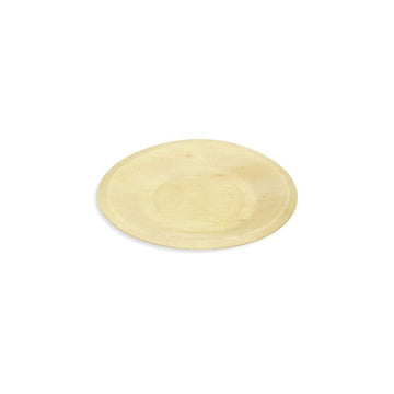 Front of the House Servewise Wood Plate, 1/2" High, Brown, 200/Case - 6 1/2"