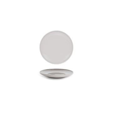 Front of the House Bevel Porcelain Plate, Gray - 7 1/2"