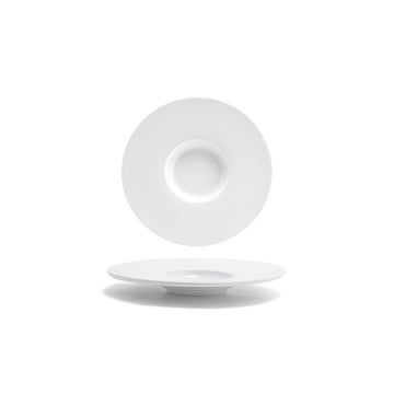 Front of the House Monaco Porcelain Deep Plate, 1 1/4" High, 6/Case - 9 1/4"