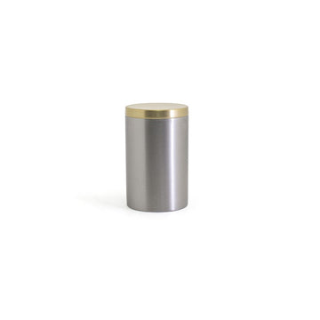 Front of the House room360 Tokyo Stainless Steel Storage Jar, 2 1/2" Diameter, 12/Pack - Gold Silver
