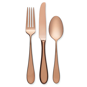 Reserve by Libbey 939 Santa Cruz Stainless Steel Teaspoon, Copper, 12/Case - 1" x 7 1/8"