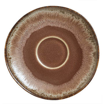 Libbey HEDON Hedonite Porcelain Saucer, 5 5/8" Diameter, 12/Case - Brown