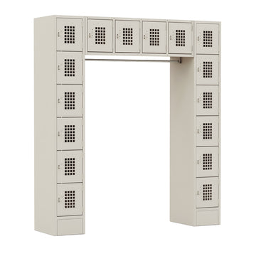 Winholt WL-16/CB Steel Locker, 72" Wide, Beige - Default Title