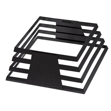 Spring USA XC1124 Xcessories Stainless Steel Display Riser, 8" x 8" - Black