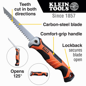 Klein Tools 31737 Saw, 1 1/2" x 6 11/16 - 11 15/16" - Default Title