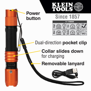 Klein Tools 56411 Aluminum Pocket Light, 3/4" x 4 1/4" - Default Title