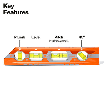 Klein Tools 935 Plastic Level, 1 5/8" x 9" - Default Title