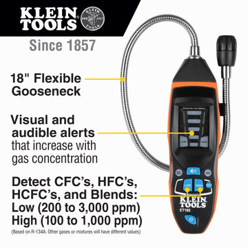 Klein Tools ET160 Gas Leak Detector, 2 3/4" x 8 1/8" - Default Title
