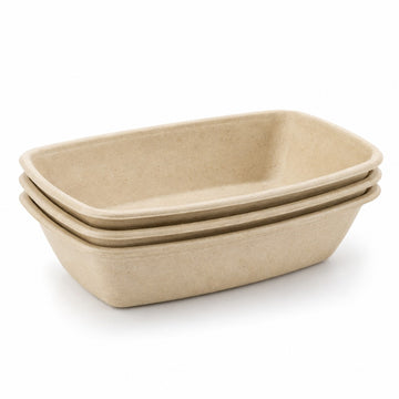 New Roots Bamboo Food Tray, Beige, 50/Pack