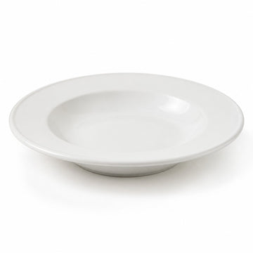 Acopa Bright White Wide Rim Stoneware Pasta Bowl, 16 oz.