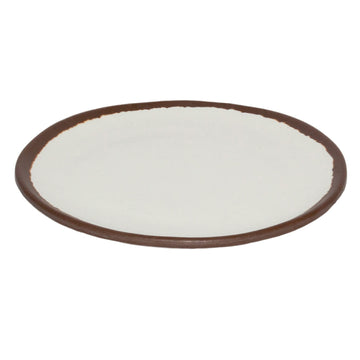 G.E.T. Enterprises P-55 GET Pottery Market Melamine Plate, 5 1/2" Diameter - Beige Brown