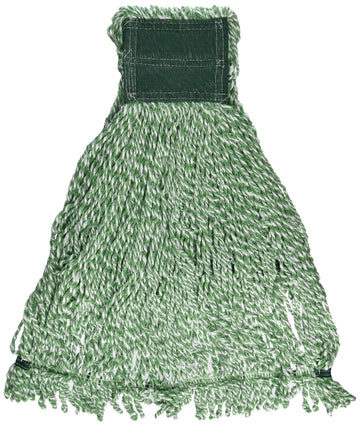 Commercial Products Web Foot Microfiber Mop Head Replacement by Rubbermaid – 5" Band - Large, Microfiber, Green, Model FGA85306GR00