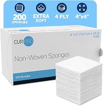 Dynarex 3254-BX CurPro Non-Woven Sponges - 4" x 4" - Non-Sterile - 4-Ply