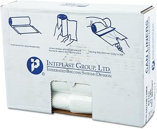 Inteplast Group VALH3037N10 20-30 Gallon Capacity, 36" Length x 30" Width x 9 Mic Thickness, Natural Color, HDPE Commercial Coreless Valu-Plus Institutional Trash Can Liner (Case of 20 Roll, 25 Bags