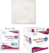 Dynarex Non-Woven Sponges, Sterile, Gauze Sponges, for Cleansing, Prepping and Dressing, Highly-Absorbent and with Less Linting, 2"x 2", 4 Ply, 1 Box of 50 Non-Woven Sponges