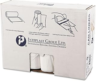 Inteplast S404816N High-Density Can Liner, 40 x 48, 45gal, 16mic, Clear, 25/Roll, 10 Rolls/Carton