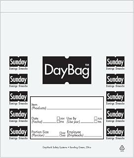 DayMark 113019 5-1/2" Day of the Week Sunday Portion Bag - 2000 / BX