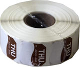 DayMark Day of the Week 1" x 1" Removable Label, THU (Roll of 1,000)