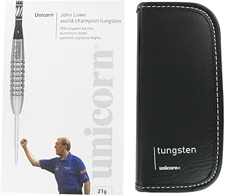 Unicorn Unisex John Lowe W/c Ambassador 90% Tungsten Darts, Silver, 23 G EU