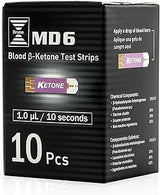 Box of 10 Ketone Test Strips to Use with Our MD6 Blood Monitoring System | Stay in Ketosis and Get The Best Results with Accurate Keto Counts While Following The Ketogenic Diet …