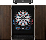 Viper 777 Electronic Dartboard, Metropolitan Espresso Cabinet & Shadow Buster Dartboard Light Bundle