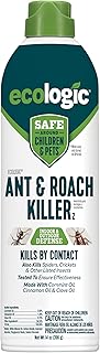 EcoLogic Ant & Roach Killer, 14 Ounces, Aerosol Formula Made With Cornmint Cinnamon And Clove Oil Kills Ants, Cockroaches, Crickets And Spiders By Contact For Indoor And Outdoor Defense