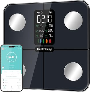 Smart Scale for Body Weight – Large Display Digital Scales with BMI, Body Fat, Muscle Mass, Professional Accurate to 0.05lb Bathroom Scales with Bluetooth APP Body Metrics
