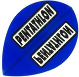 Pentathlon Blue Pear Shape Dart Flights - 3 Sets (9 Flights) - 100 Micro Ex-Tough
