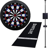 DARTSLIVE Home Dartboard + Pole Stand + Home Throw Line Mat Dart Set, Soft Dartboard Set, Darts Stand, Disaster Prevention Throw Mat, Home Darts Set