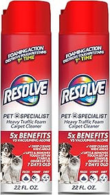 Resolve Pet Foam Carpet Cleaner Spray, Pet Stain and Odor Remover, 2pack