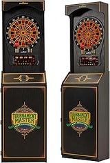 Arachnid Cricket Pro 650 Standing Electronic Dartboard with 24 Games, 132 Variations, and 6 Soft-Tip Darts Included, Brown,E650FS-BK3