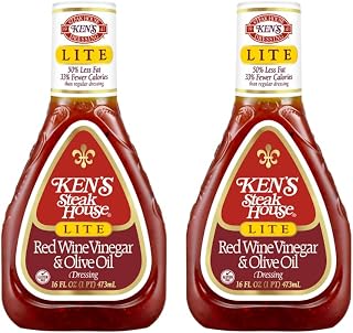 Ken's Steak House Lite Red Wine & Olive Oil Dressing (16 Fl Oz (Pack of 2))