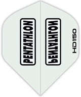 Pentathlon White HD150 Standard Shape Dart Flights - 3 Sets (9 Flights) - 150 Micro - Super Tough