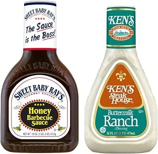 Variety, 1 Ken's Steak House Buttermilk Ranch Dressing, 16 FL OZ, 1 Sweet Baby Rays Barbecue Sauce, Honey, 18 OZ, 1 CT