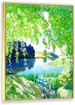Black Frame Famous paintings-Newell Convers Wyeth Picture Giclee print on canvas-'River of Sleep'Reproduction on Canvas Wall Art-Modern Art Poster for Living room decor 60x85cm(24x33in)