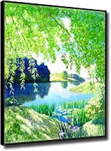 Gold Frame Famous paintings-Newell Convers Wyeth Picture Giclee print on canvas-'River of Sleep'Reproduction on Canvas Wall Art-Modern Art Poster for Living room decor 60x85cm(24x33in)