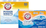 Bundle of Arm & Hammer Power Sheets Laundry Detergent, Fresh Linen 50ct, up to 100 small loads + ARM & HAMMER Fabric Softener Sheets, 100 sheets, Purifying Waters