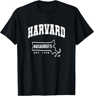 Harvard Massachusetts Est.1732 MA Vintage Locals & Tourists T-Shirt