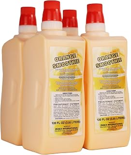 Zenex Orange Smoothie Hand Soap with Emollients - Industrial Hand Cleaner | Citrus Scent | Remove Stubborn Grease & Grime | Moisturizing Non-Abrasive Formula is Gentle On Skin | 3.55 L (4-Pack)