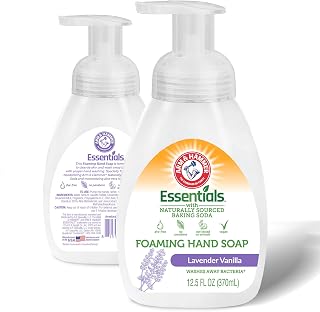 Arm & Hammer Foaming Hand Soap for Skin Cleaning - Cleanser with Lavender Vanilla Scent - Hand Soap Pump with Aloe Vera & Different Ingredients 12.5 Fl Oz (370mL)