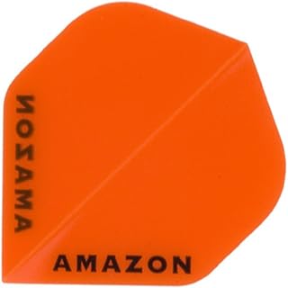 5 Sets (15 Flights) Amazon Red/Orange Clear Standard Dart Flights - Ex-Tough (100 Micron)